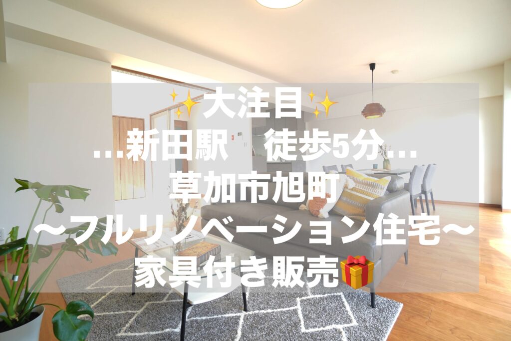 日商岩井草加マンション【新田駅徒歩5分・角部屋・フルリノベーション物件！】※10/27情報更新※